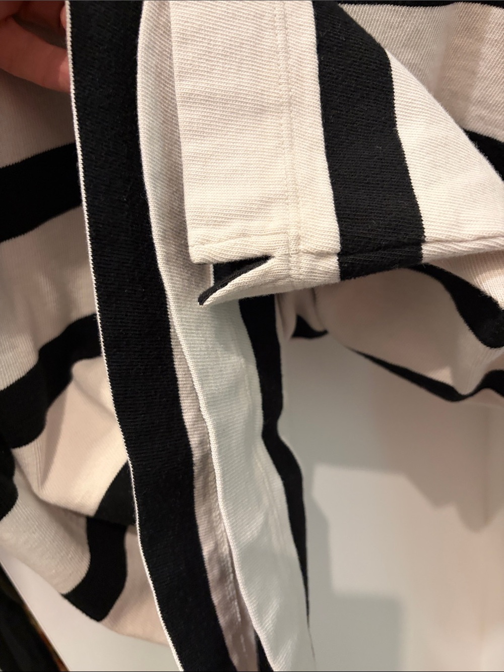 AYR Black & Cream Horizontal Stripe Long-Sleeve Tee - Picture 6 of 7